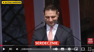 Przemówienia Patryka Jakiego na marszu z okazji rocznicy tysiąclecia Królestwa Polskiego